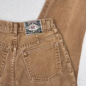 Vtg Late 80s Express High Waist Caramel‎ Brushed Denim Jeans Women's 5/6 Brown